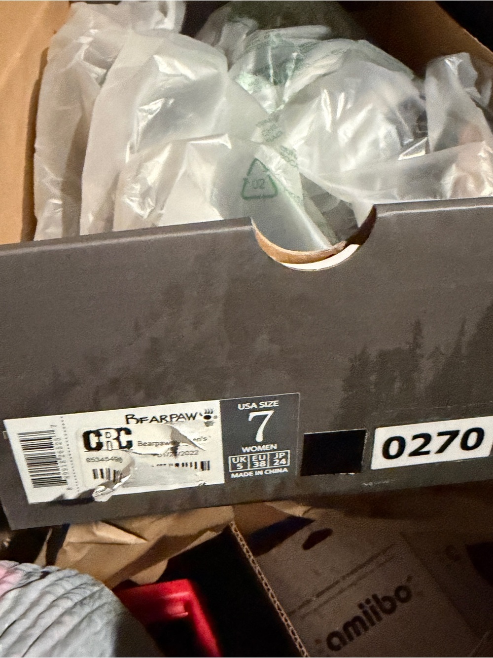 New! BearPaw Black Wedge Sandal size 7 - Picture 6 of 6
